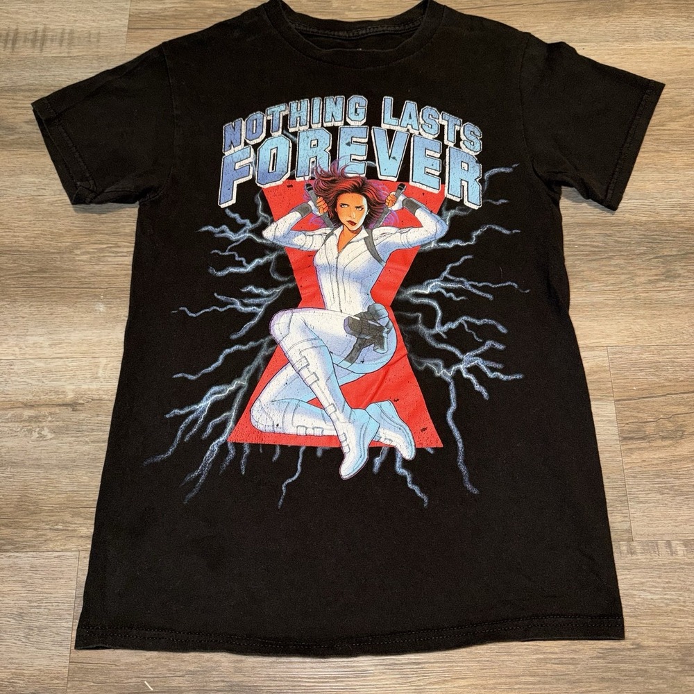 Marvel Black Widow Womens Shirt Size Medium Short Sleeve